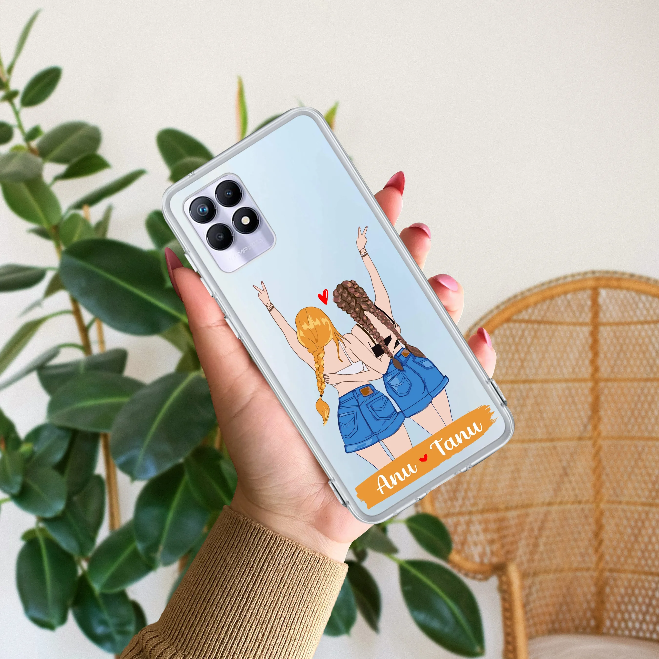 Besties Forever Customize Transparent Silicon Case For Realme/Narzo