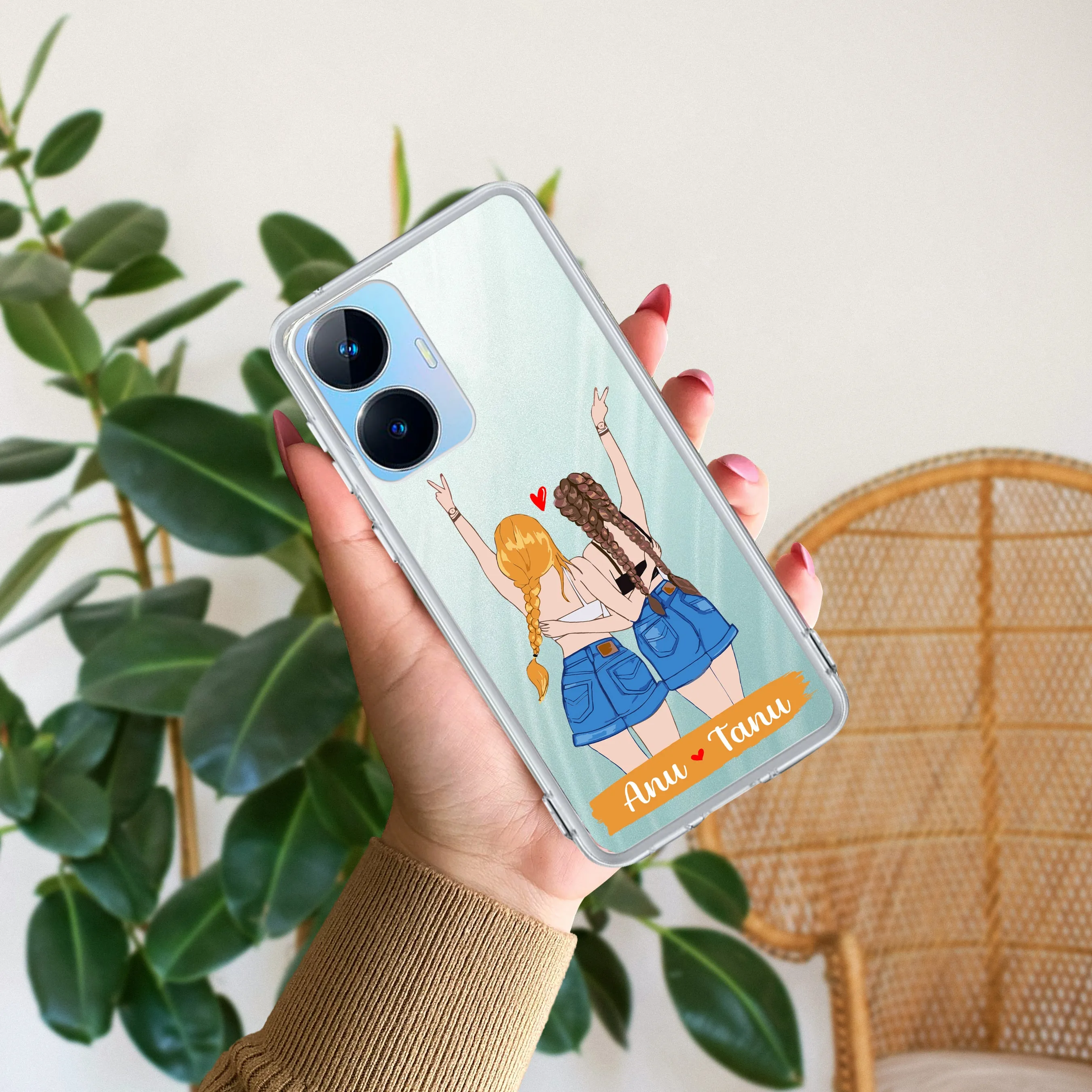 Besties Forever Customize Transparent Silicon Case For Realme/Narzo