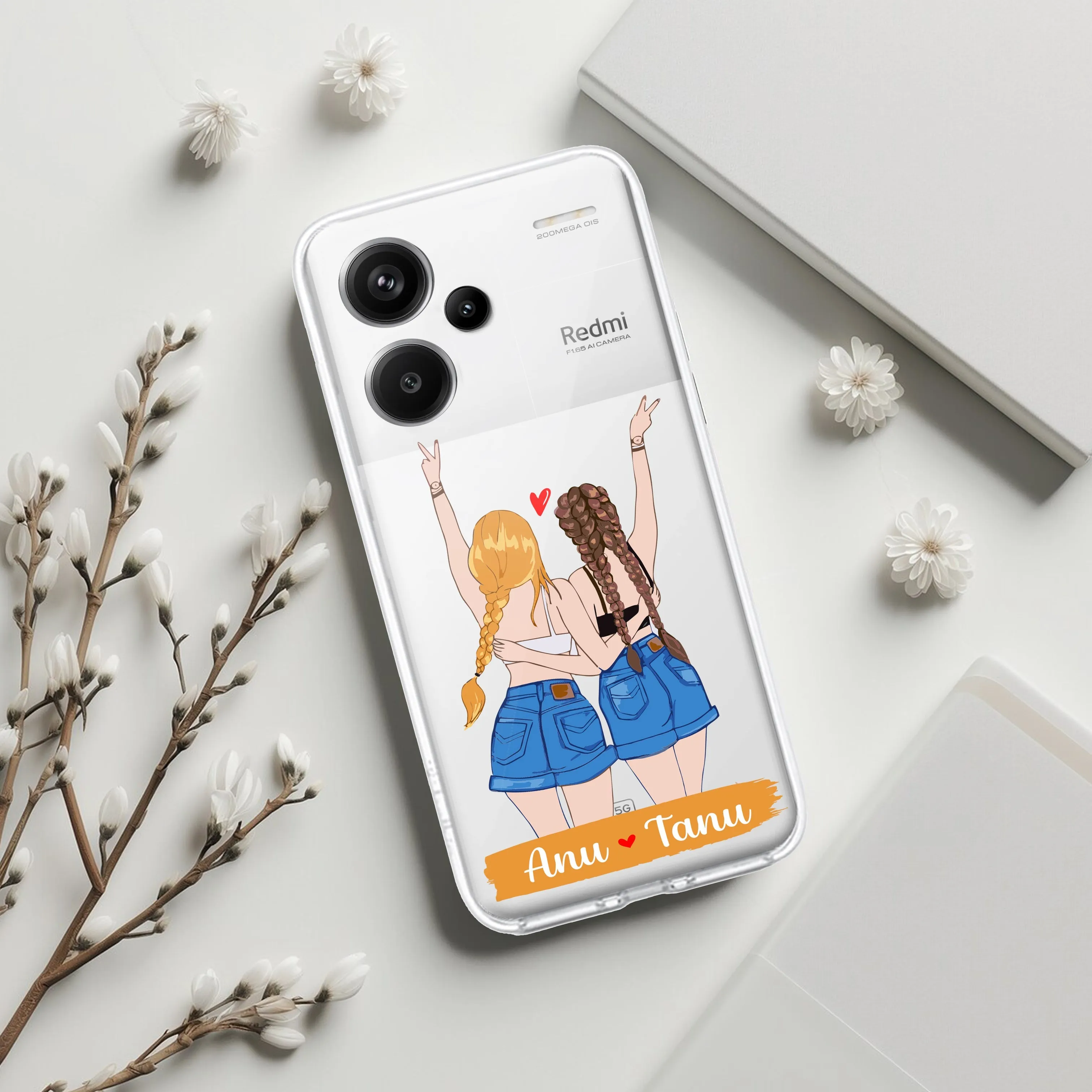 Besties Forever Customize Transparent Silicon Case For Redmi/Xiaomi