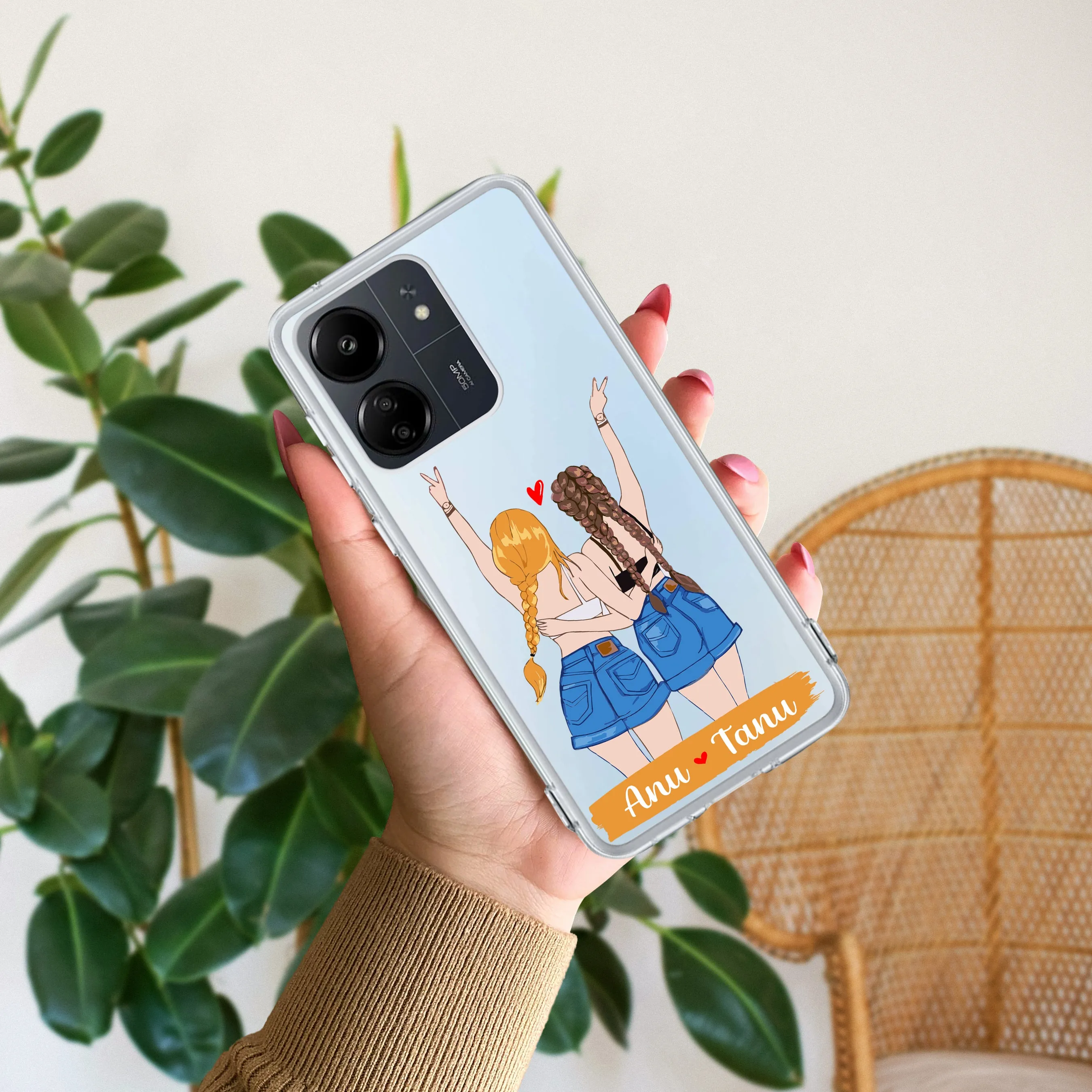 Besties Forever Customize Transparent Silicon Case For Redmi/Xiaomi