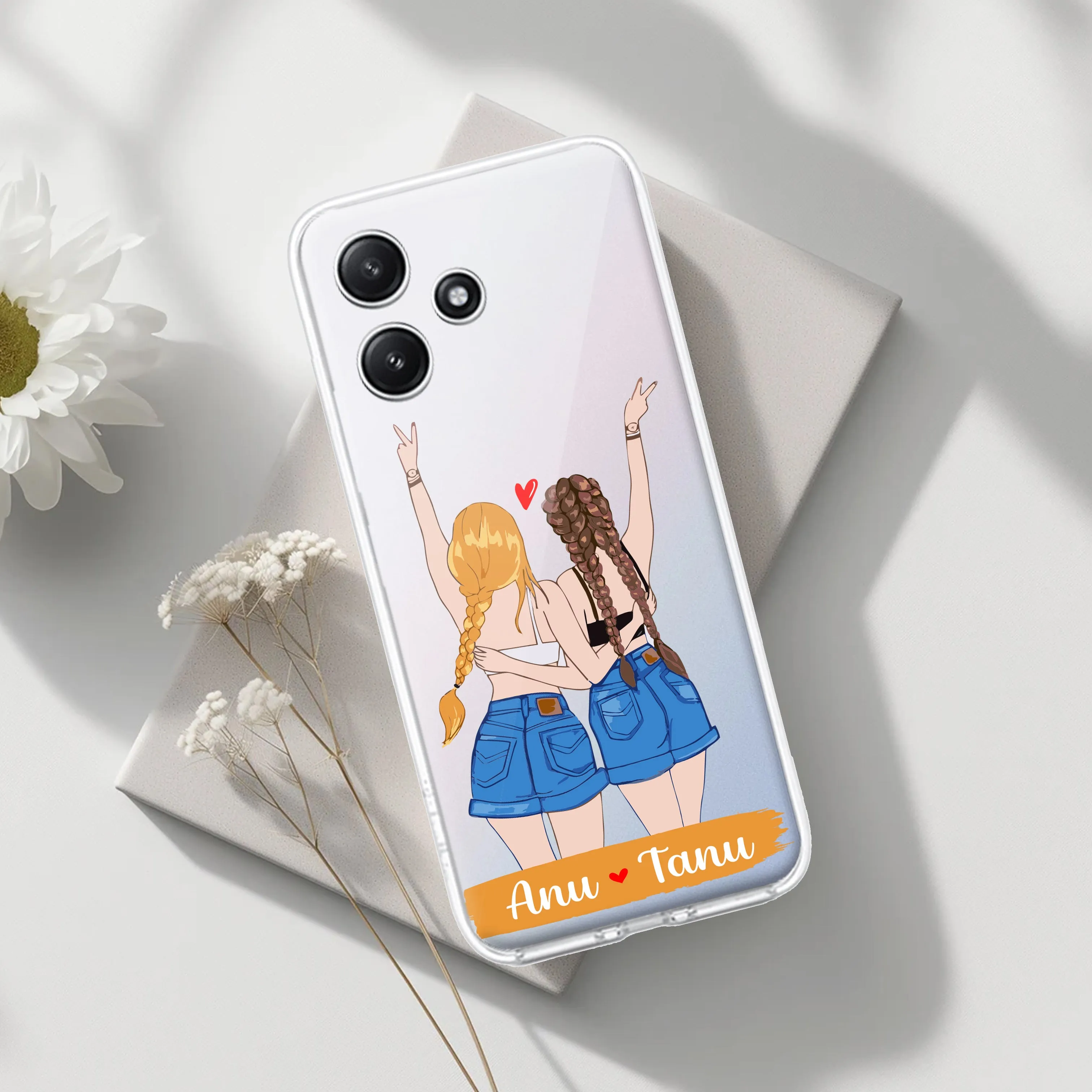 Besties Forever Customize Transparent Silicon Case For Redmi/Xiaomi