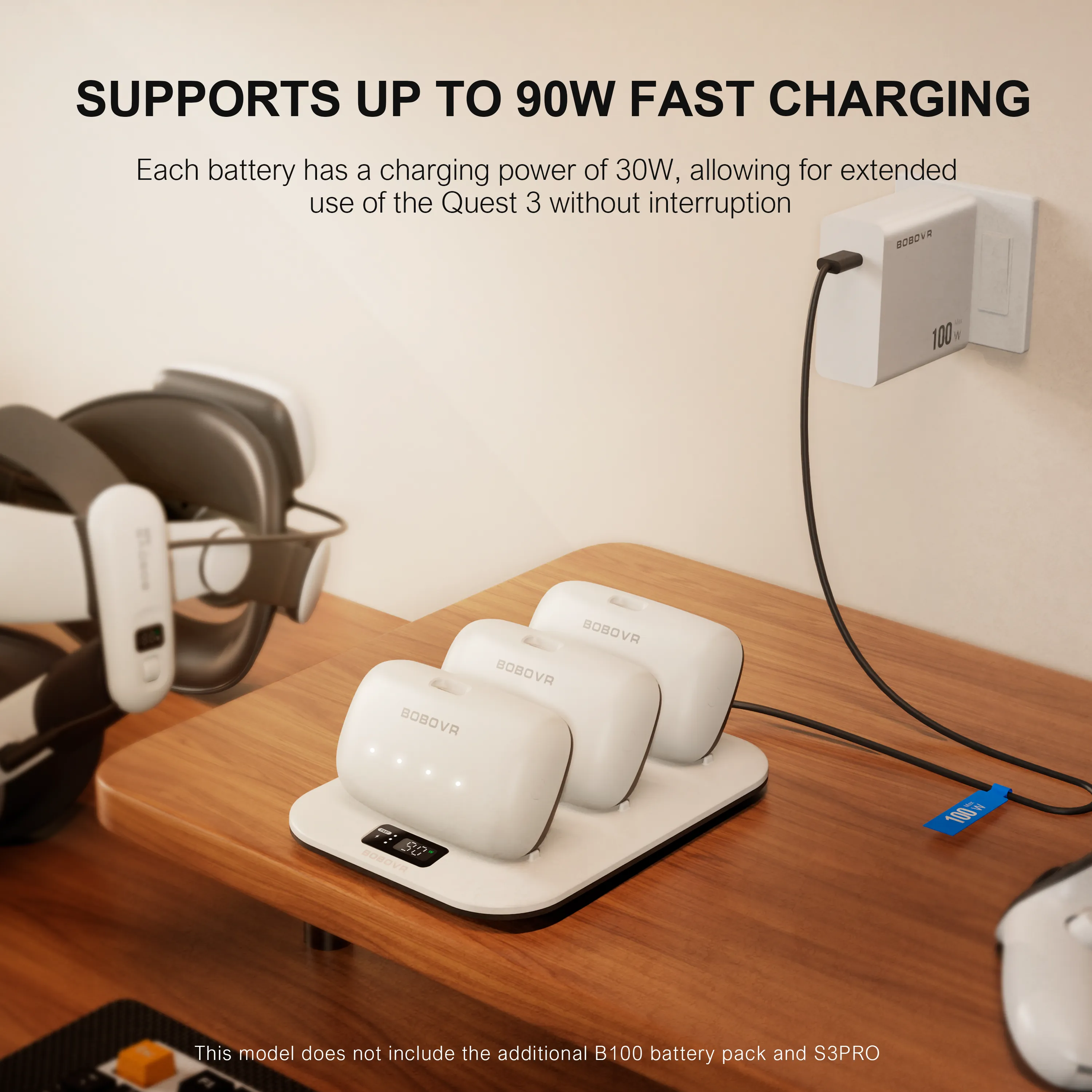 BOBOVR BD3/BD3-C Fast Charging Dock for VR Headsets - Sleek, Efficient, and Reliable