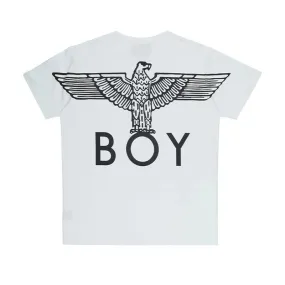 BOY EAGLE BACKPRINT KIDS T-SHIRT - WHITE