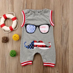 Boys American Flag Romper/Jumpsuit