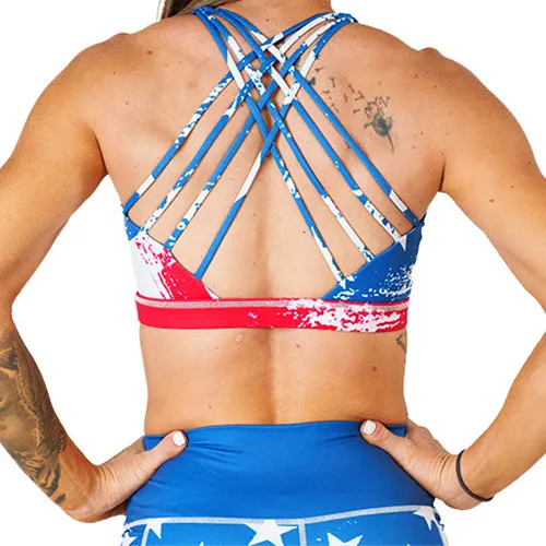 Butterfly Back Bra | American Flag