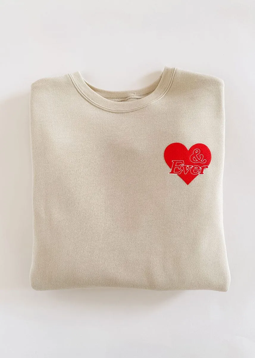 Chicago Forever & Ever Heart Sweatshirt - Heather Dust