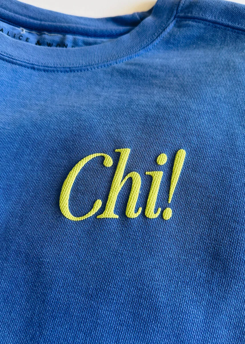 Chicago Forever! Garment-Dyed Sweatshirt - Flo Blue