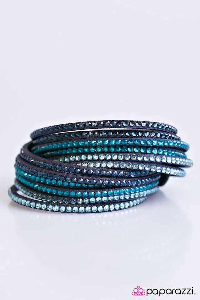 Do The Hustle Blue Ombre Urban Double-wrap Bracelet - Paparazzi Accessories