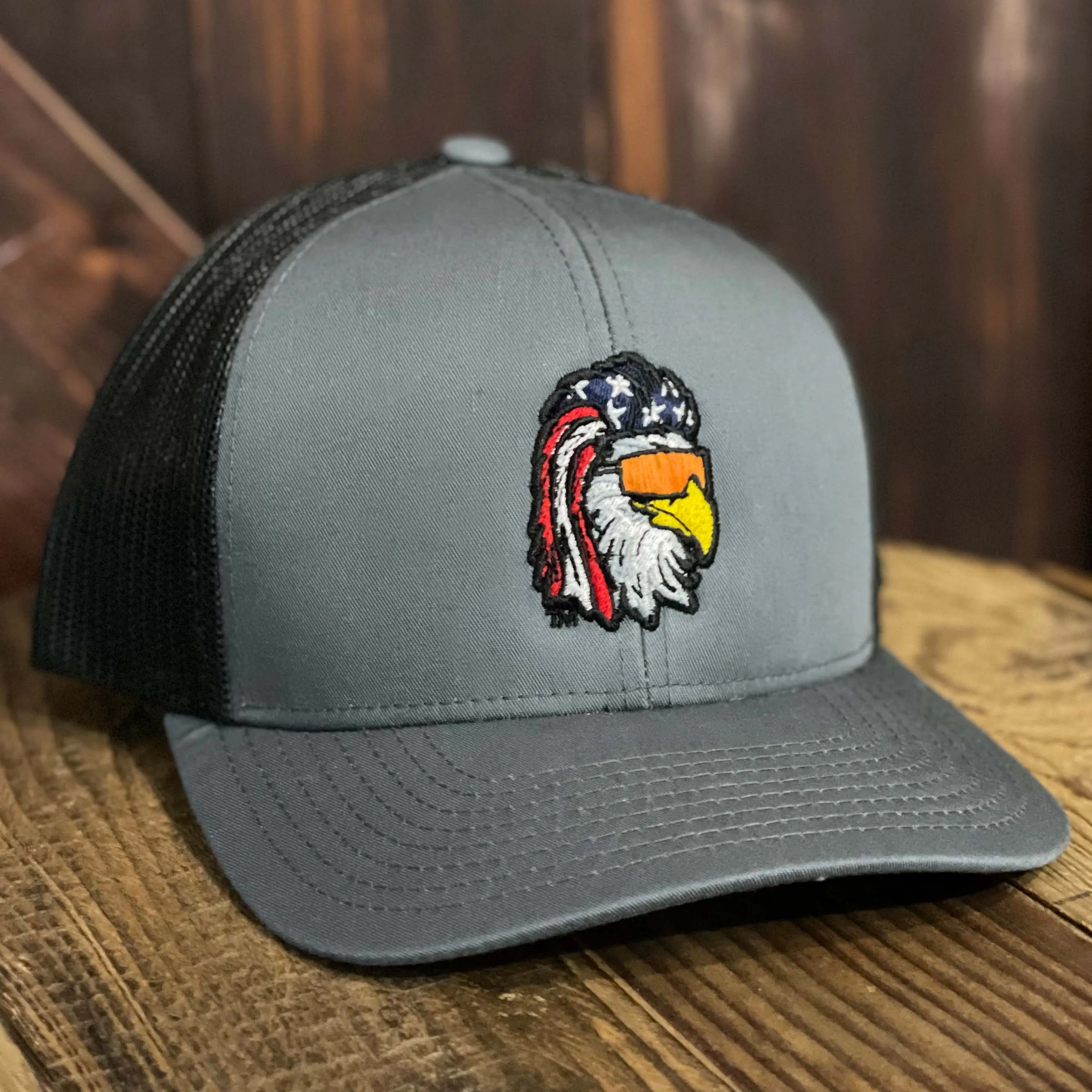 Eagle Mullet Hat - Charcoal/Black