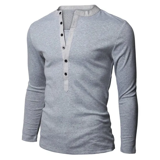 Fashion Urban Slim Layerd-Look Long Sleeve Men's T-shirt