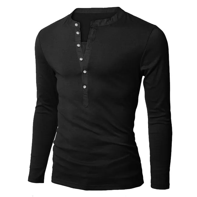 Fashion Urban Slim Layerd-Look Long Sleeve Men's T-shirt