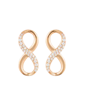 Georgini Forever Infinity Earrings w/ CZ - Rose Gold