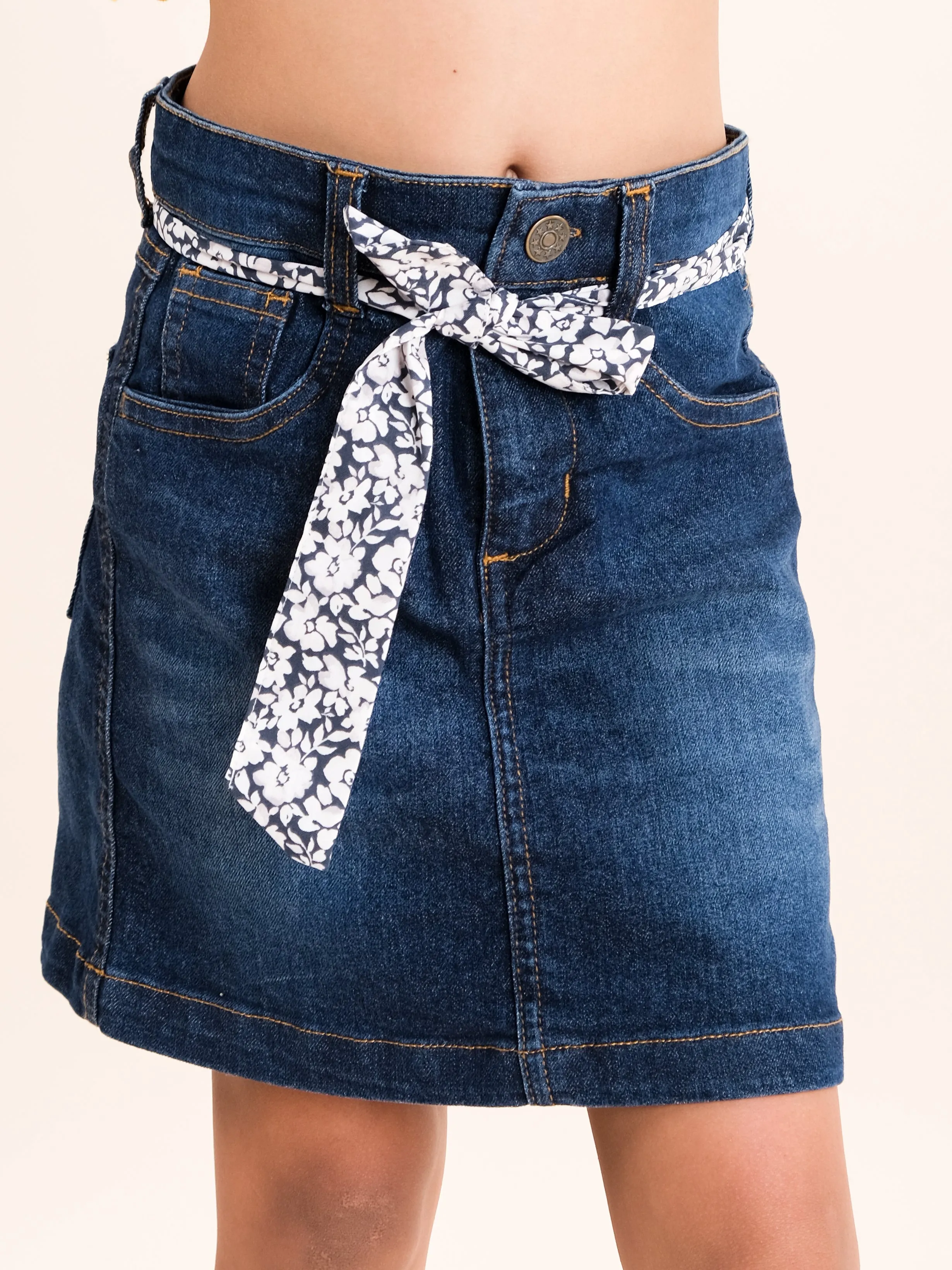 Girls Fashion Denim Skirt