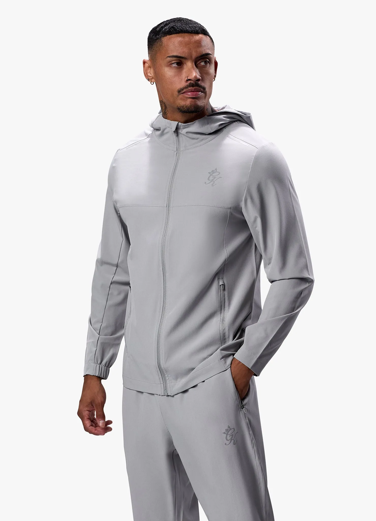 Gym King Flex Woven Tracksuit Top - Urban Grey