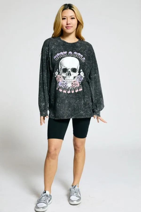 Jr Long Sleeve - Skull Rock & Roll Forever