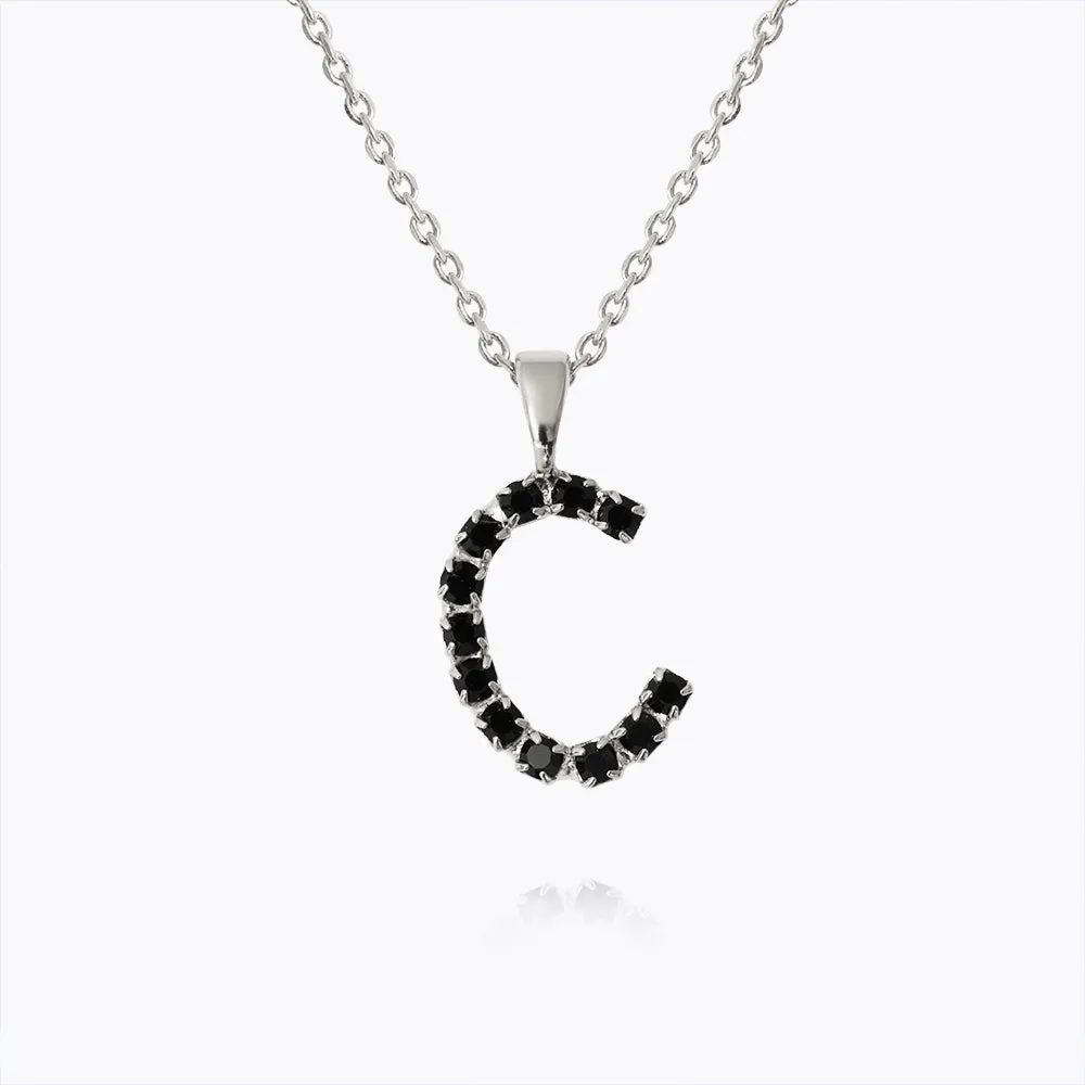 Letter Necklace C / Black