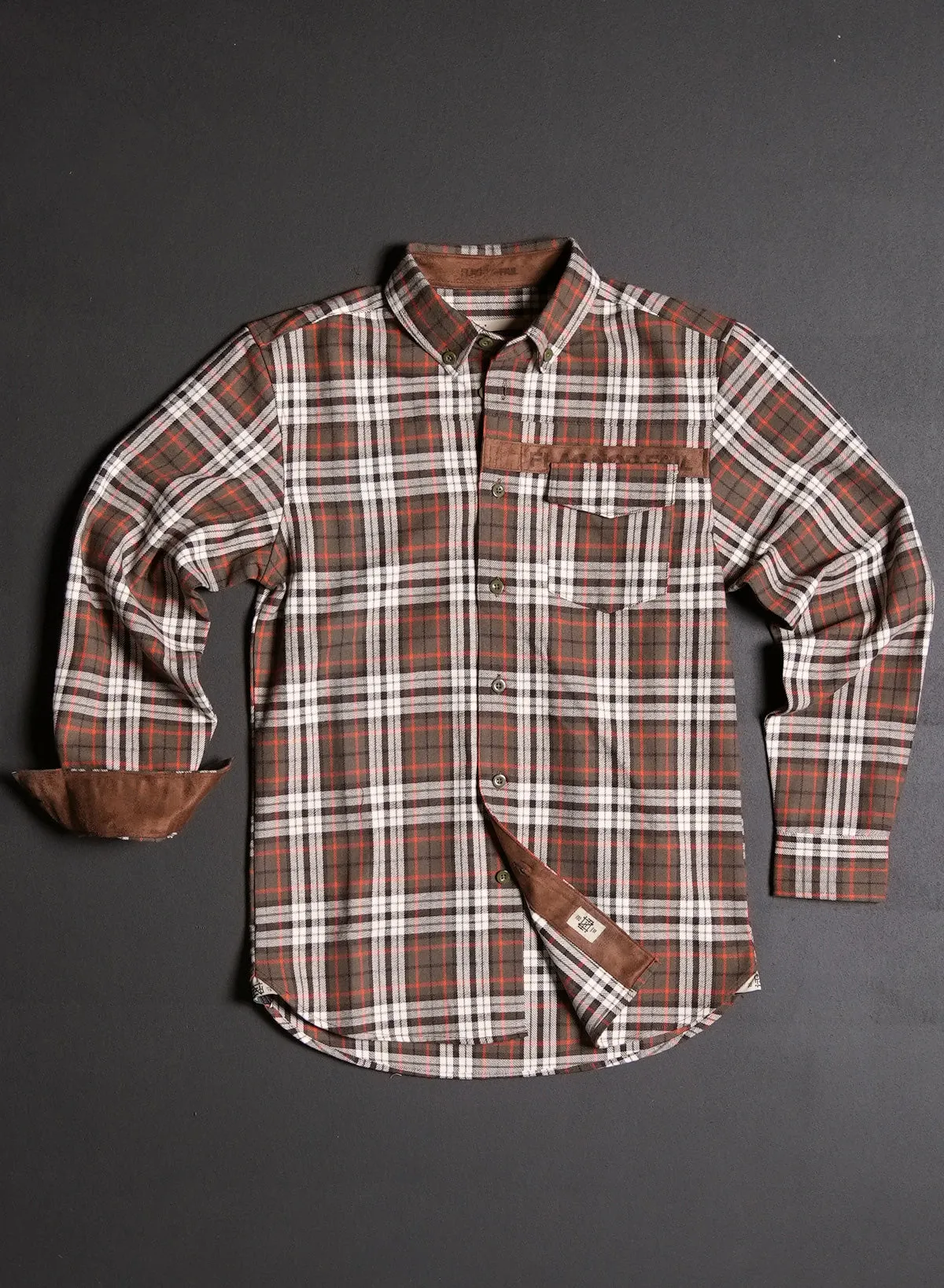 MEN'S NO HANDOUTS X FOREVER FLANNEL - ORANGE