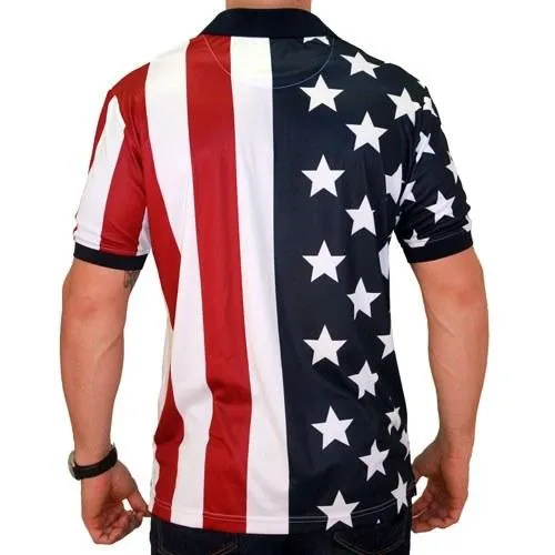 Men's Performance Golf American Flag Shirt