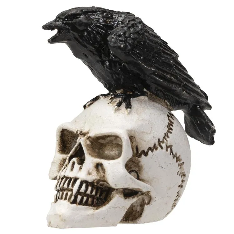 Mini Raven On Skull