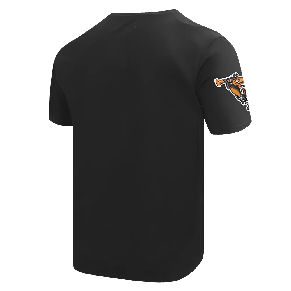 MLB BALTIMORE ORIOLES OLD ENGLISH MEN'S TOP (BLACK)