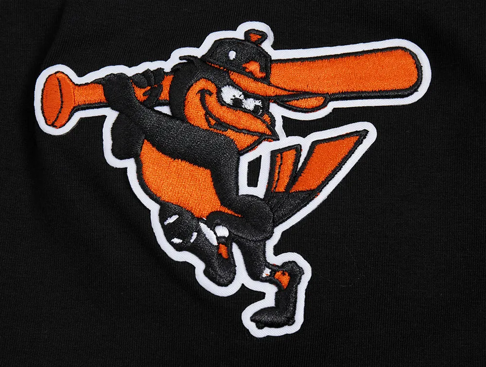 MLB BALTIMORE ORIOLES OLD ENGLISH MEN'S TOP (BLACK)