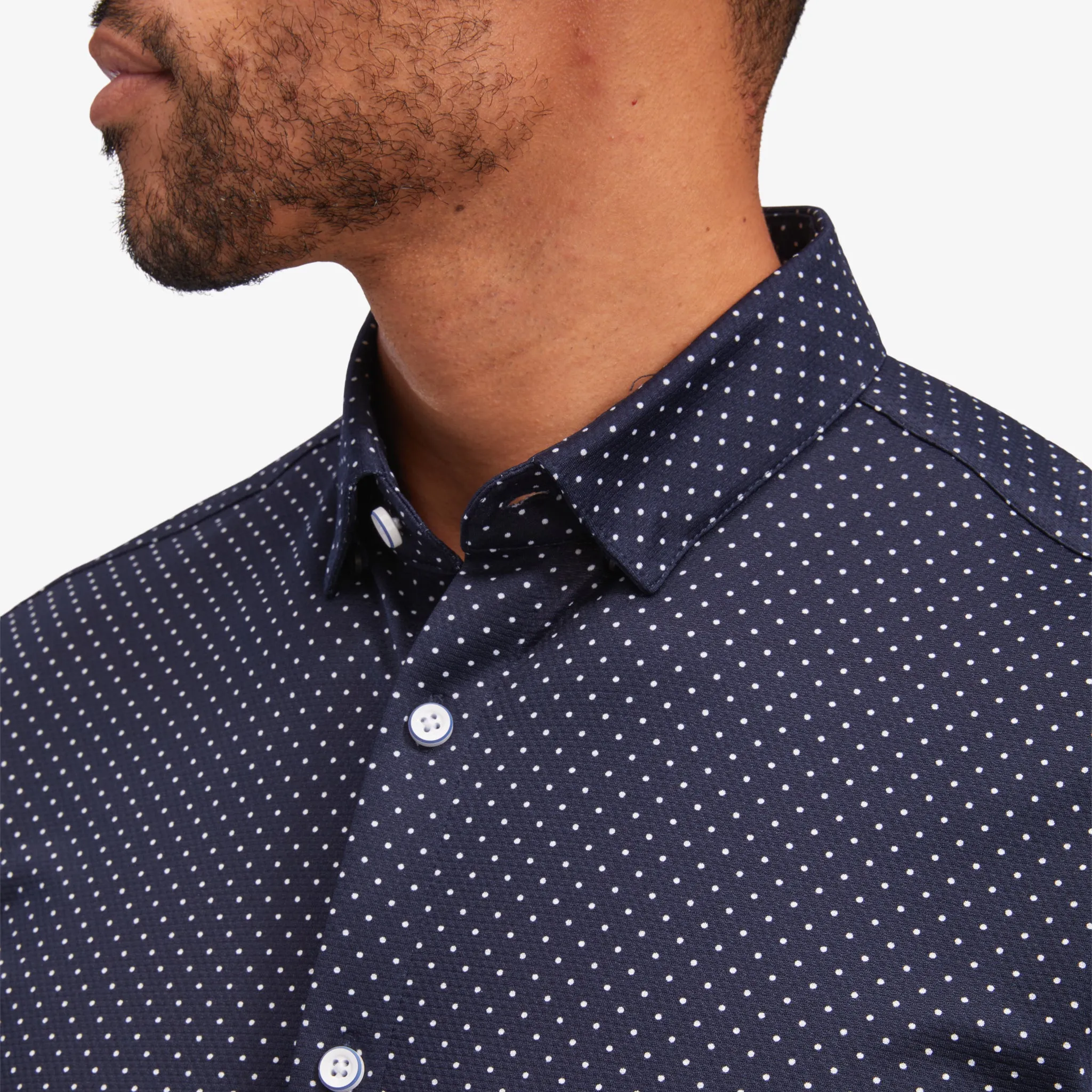 Navy Dot Print