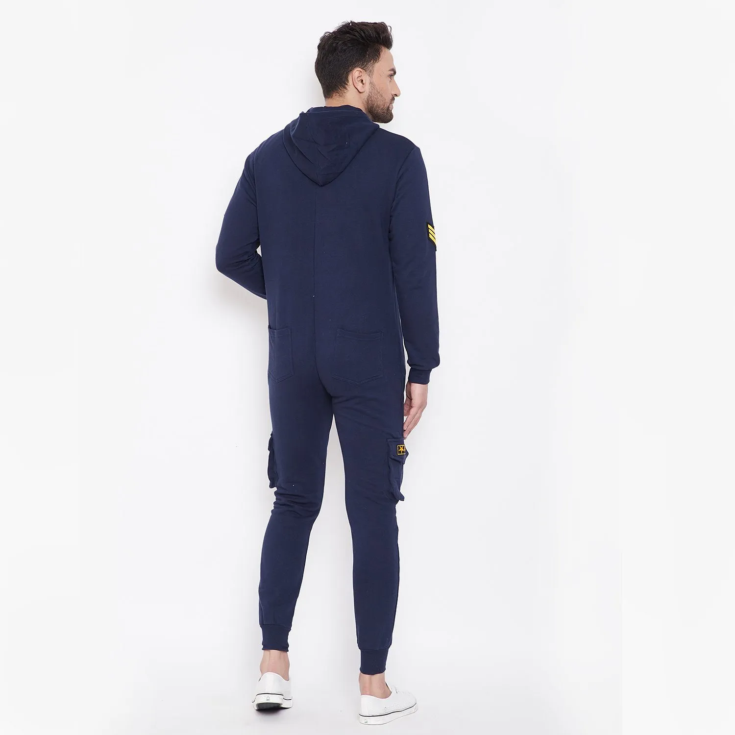 Navy Patched Onesie