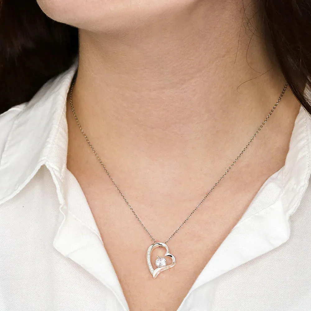 Now and Forever Love Open Heart Necklace for your Darling Wife