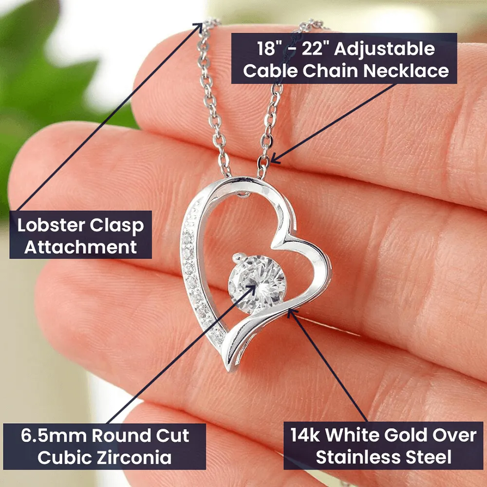 Now and Forever Love Open Heart Necklace for your Darling Wife