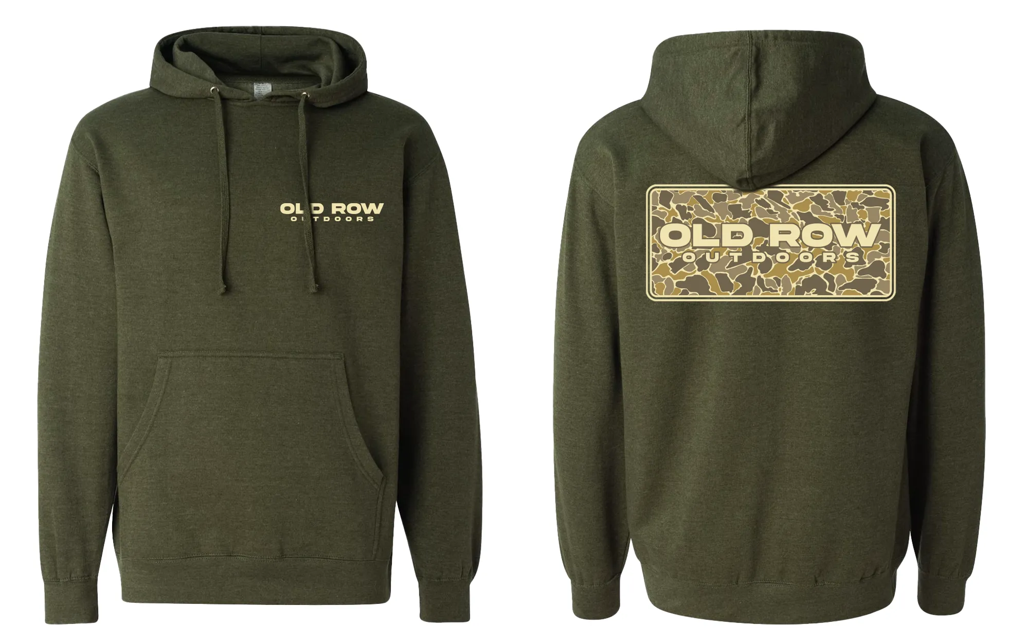 Vintage 80s Camouflage Hoodie for Outdoor Enthusiasts - Old Row Outdoors