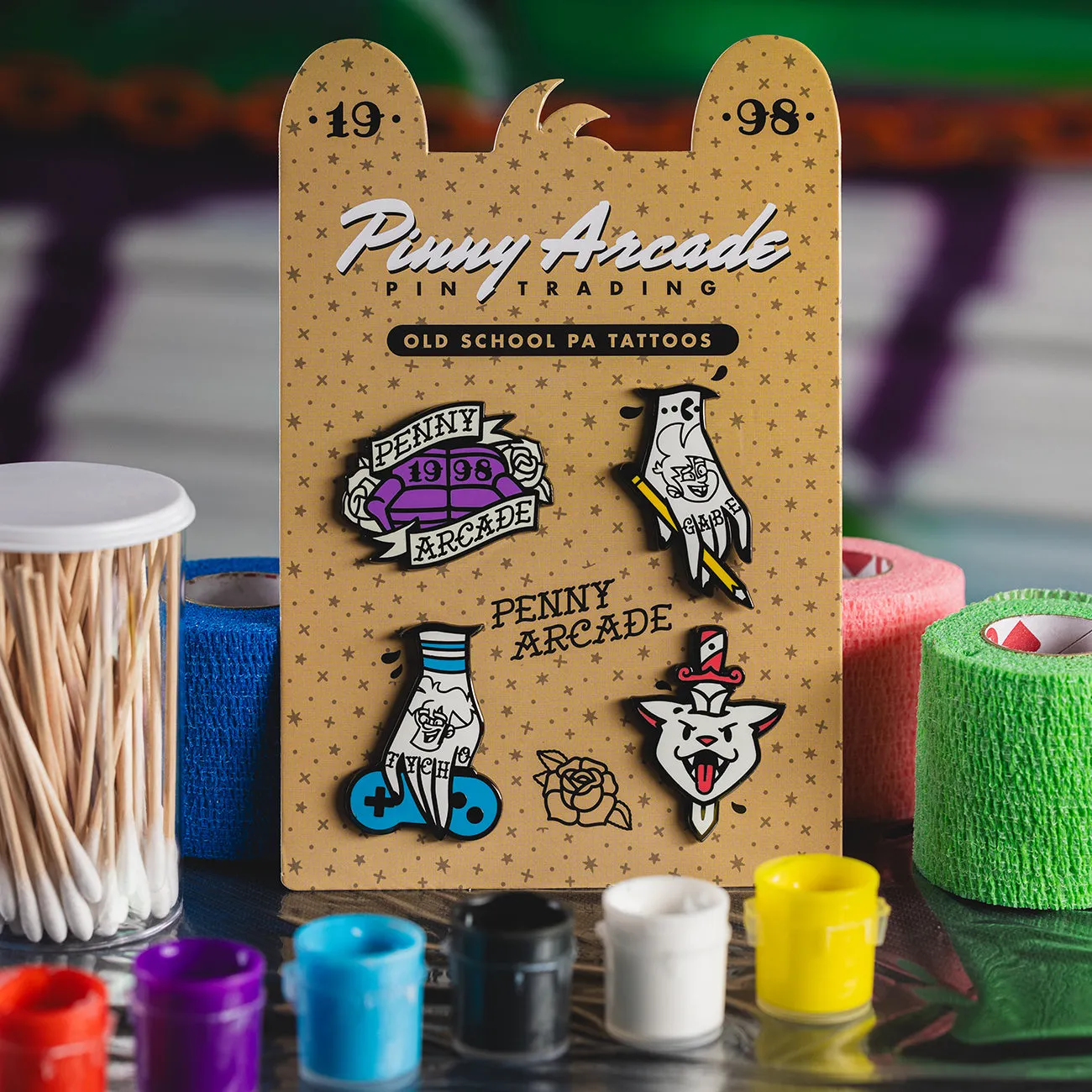 Old School PA Tattoos Pin Set