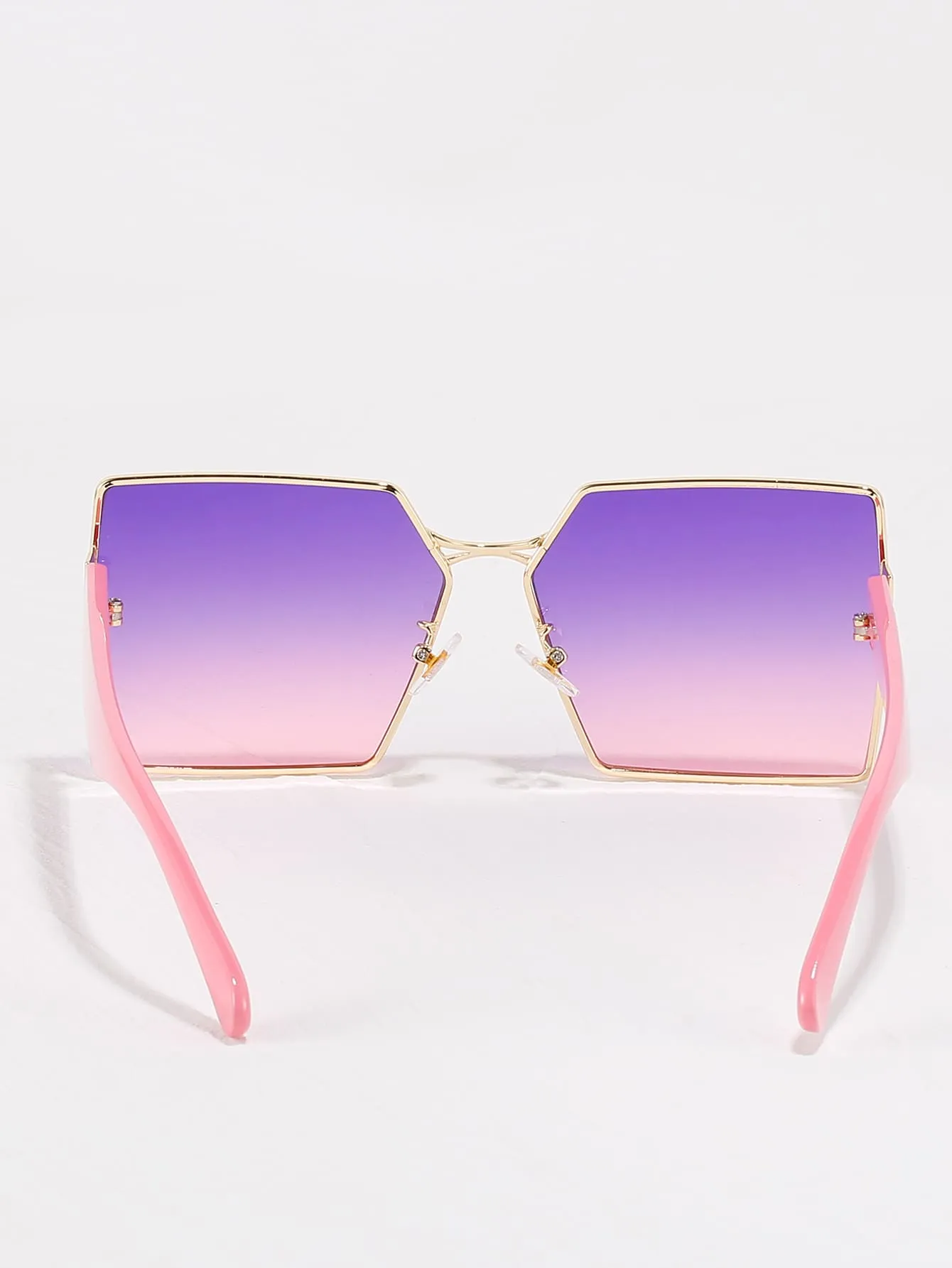 Ombre Lens Square Frame Fashion Glasses