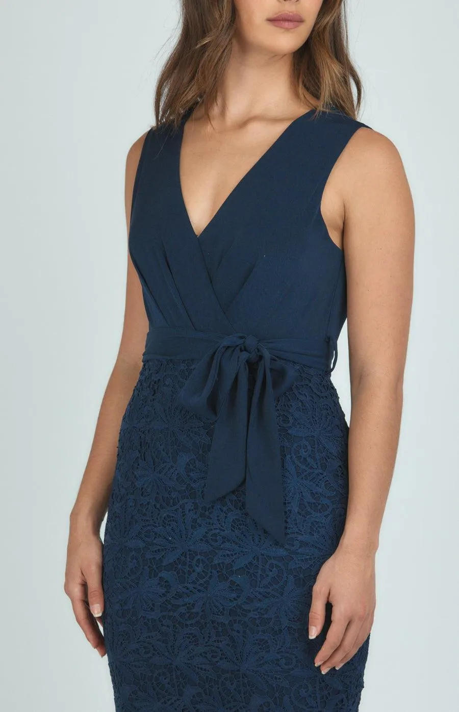 Oprah Midi Dress - Navy