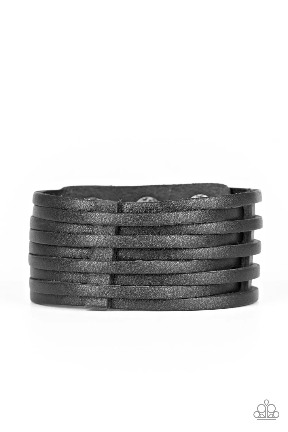 Paparazzi Accessories  - The Starting Lineup #B362 Case 5 - Urban Black Bracelet