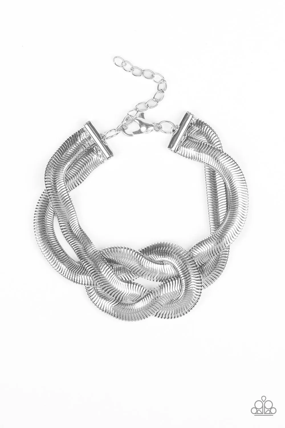 Paparazzi Accessories - To The Max #B340 Peg - Silver Urban/Men Bracelet