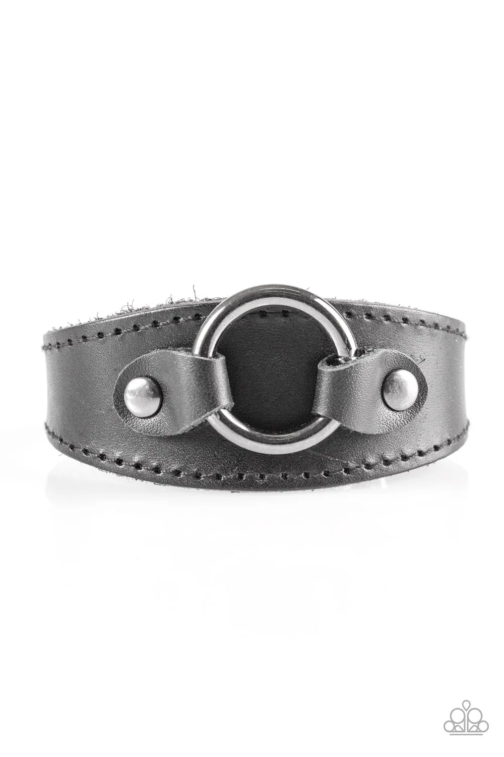 Paparazzi Accessories  - Western Wrangler #B363 Case 5 - Black Urban Bracelet