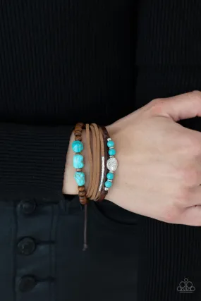 Paparazzi Act Natural - Blue Stone Urban Bracelet