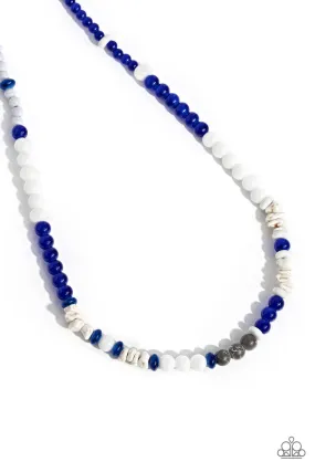 Paparazzi Beaded Bravery Blue Urban Necklace Unisex