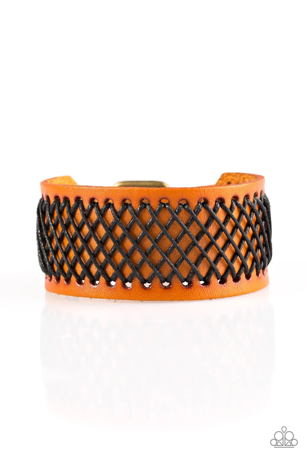 Paparazzi Cross The Line - Brown Urban Bracelet For Women