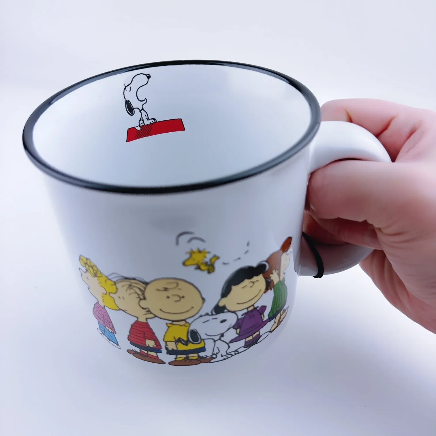 Peanuts Charlie Brown and friends Gathering All Together Stoneware Big Coffee Mug Cup 21 oz