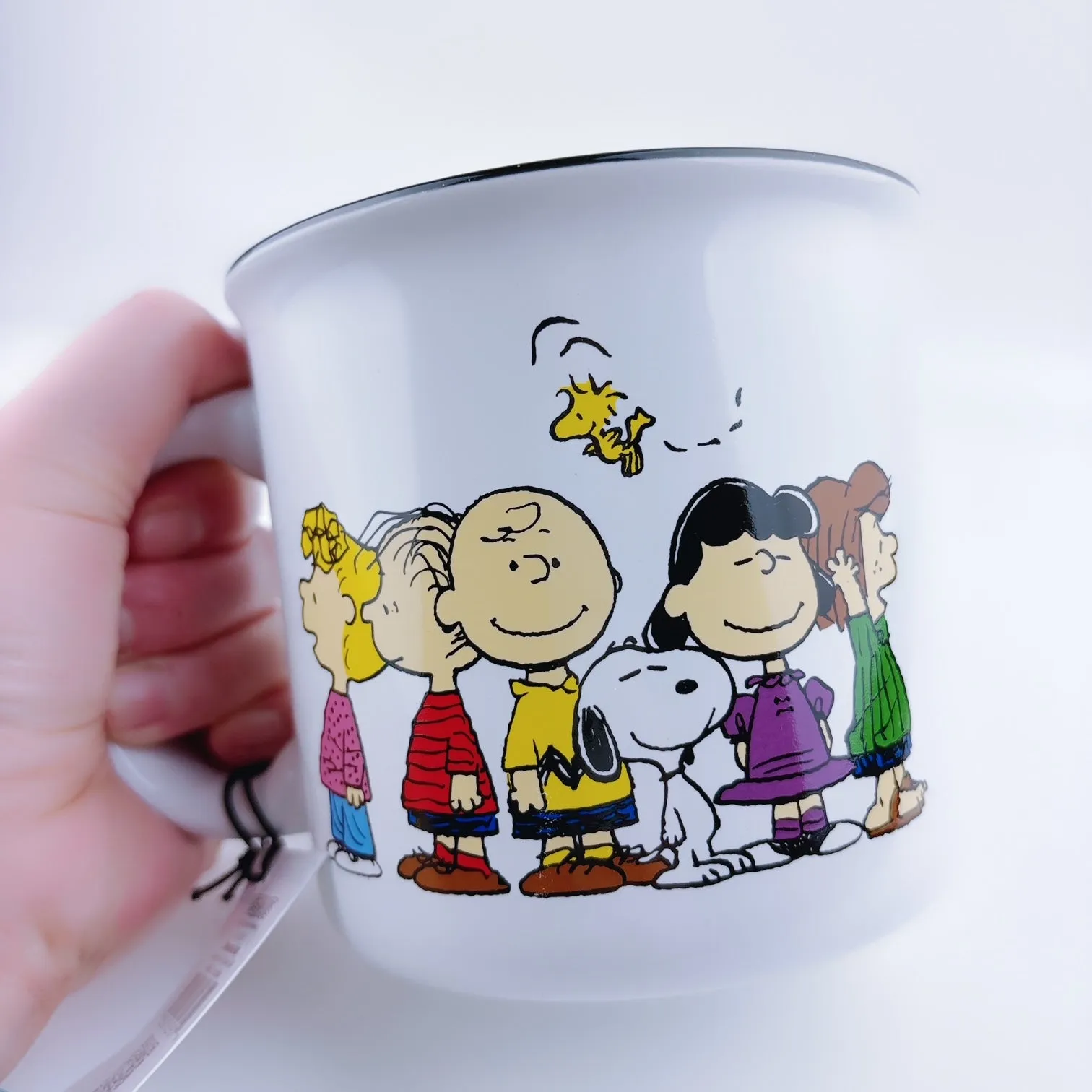 Peanuts Charlie Brown and friends Gathering All Together Stoneware Big Coffee Mug Cup 21 oz