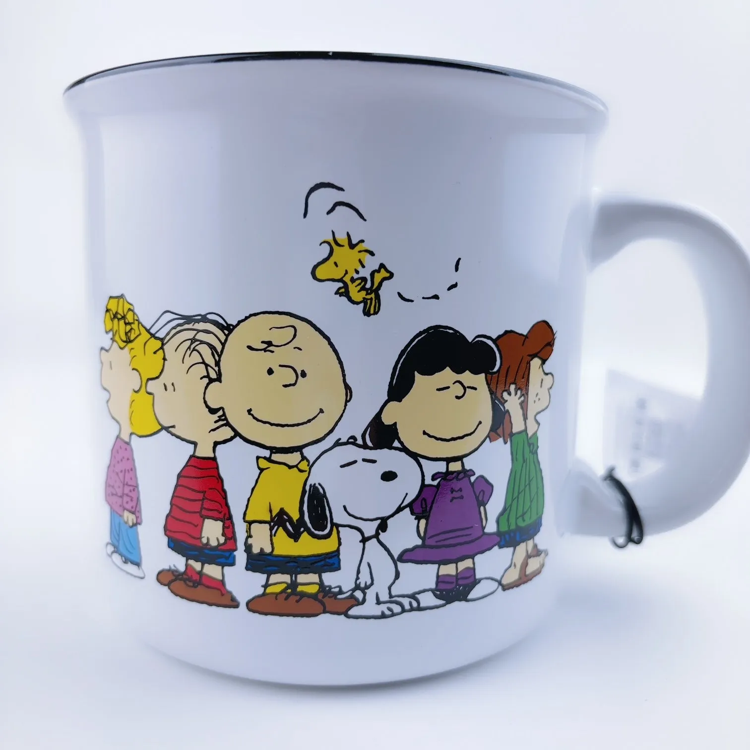 Peanuts Charlie Brown and friends Gathering All Together Stoneware Big Coffee Mug Cup 21 oz