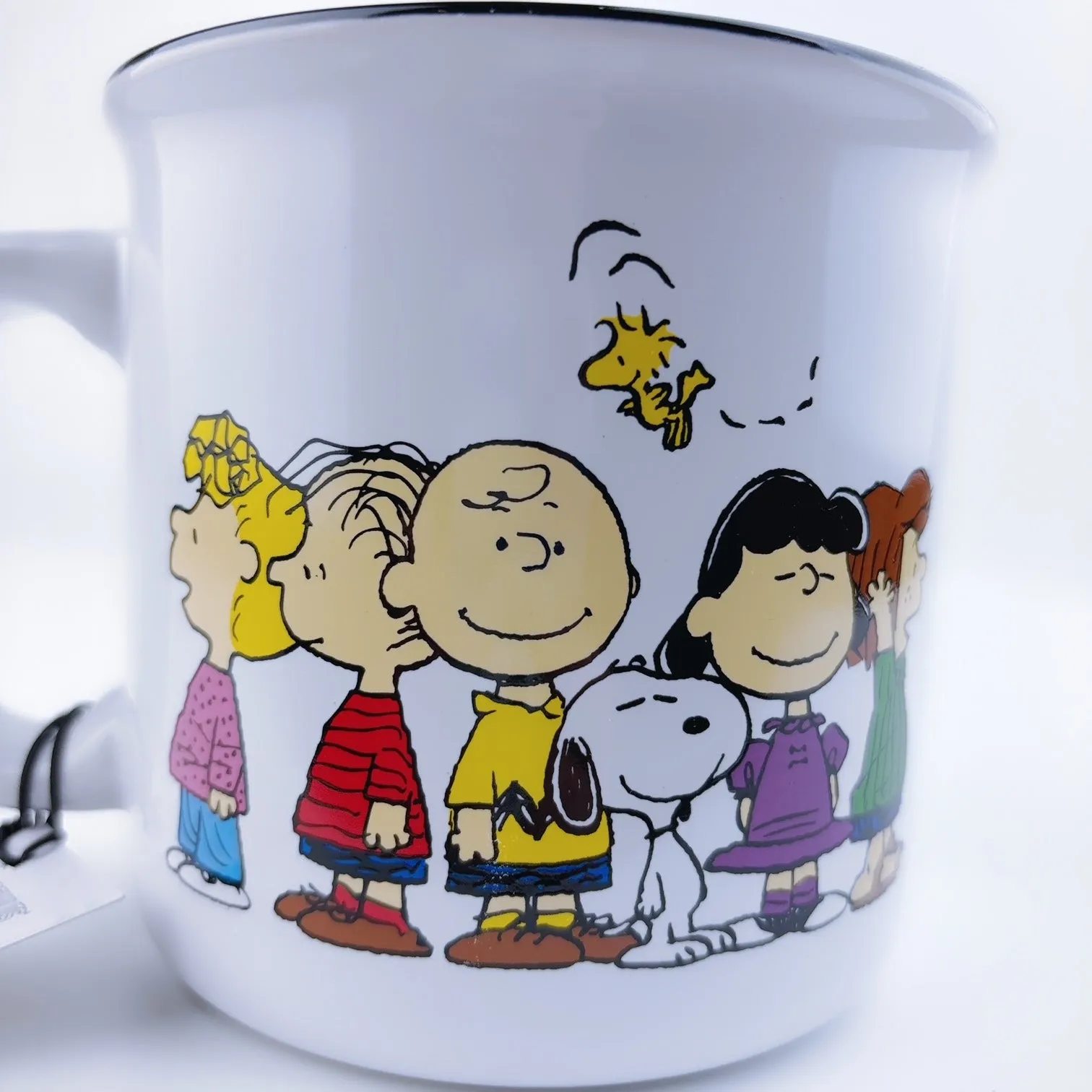 Peanuts Charlie Brown and friends Gathering All Together Stoneware Big Coffee Mug Cup 21 oz