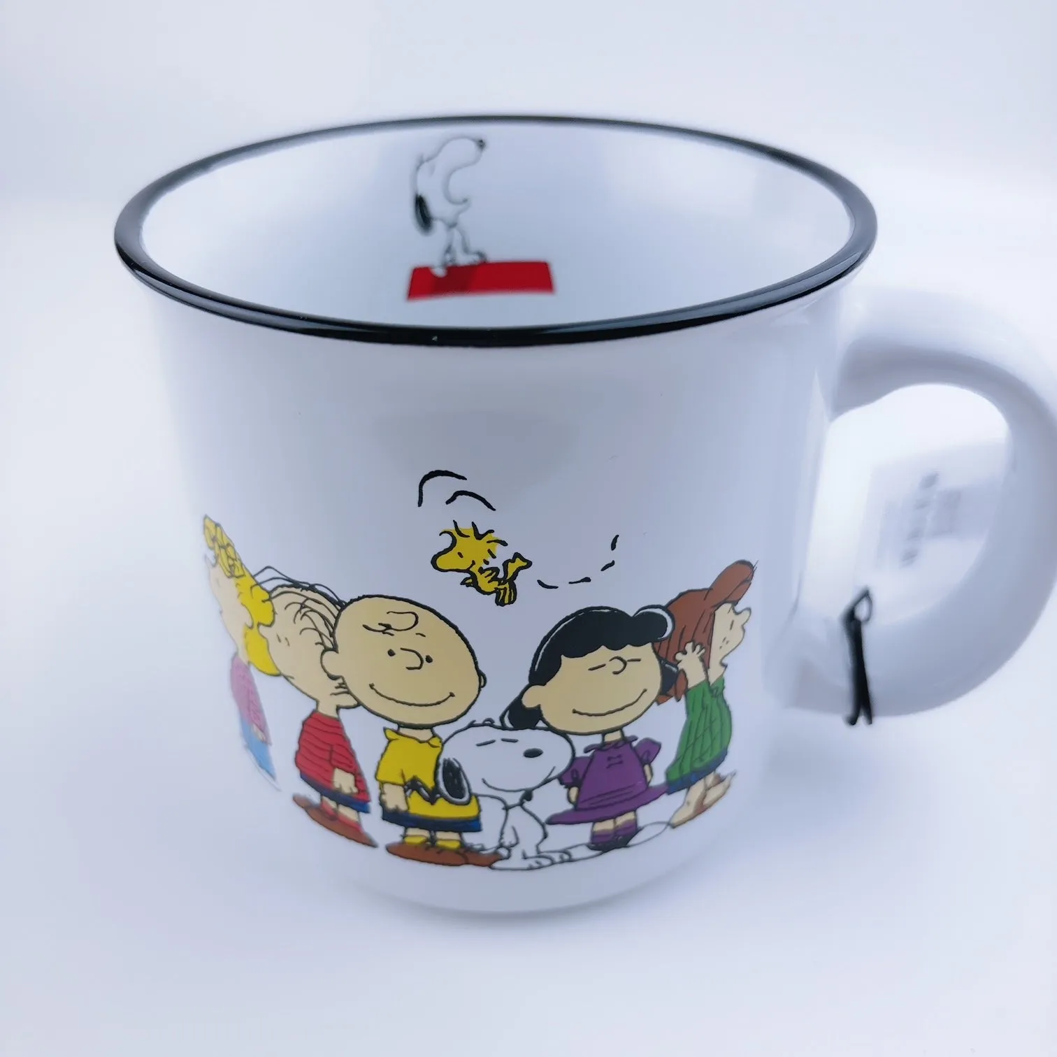 Peanuts Charlie Brown and friends Gathering All Together Stoneware Big Coffee Mug Cup 21 oz