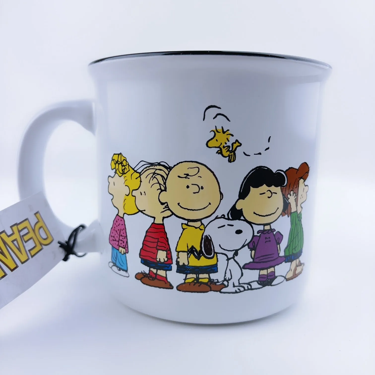 Peanuts Charlie Brown and friends Gathering All Together Stoneware Big Coffee Mug Cup 21 oz