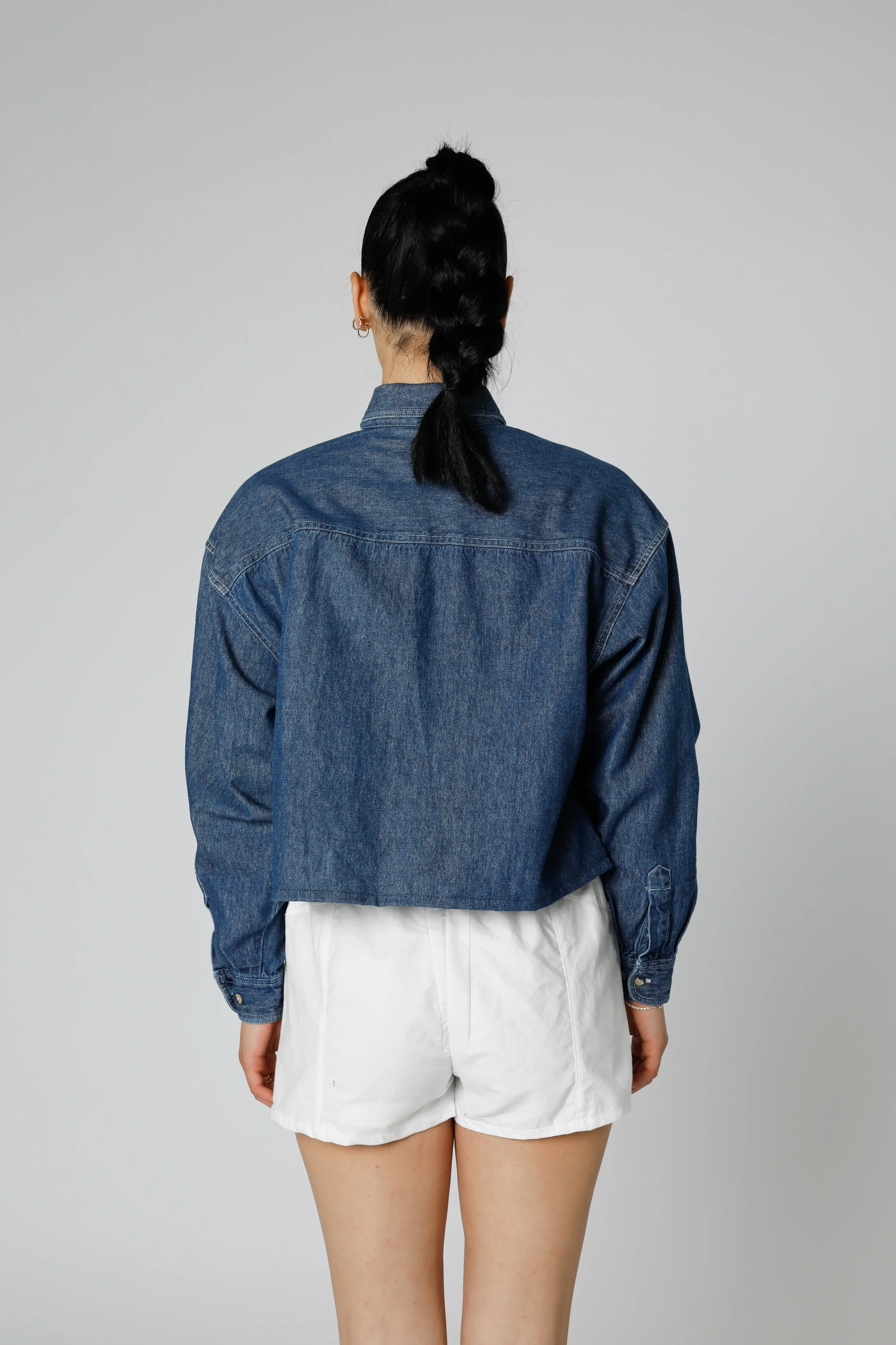 Rework Chambray Waist Crop - M