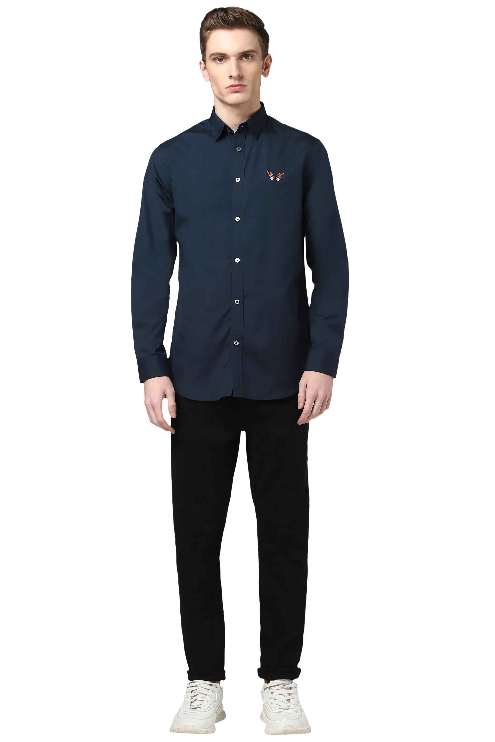 The Noo Shirt on Navy