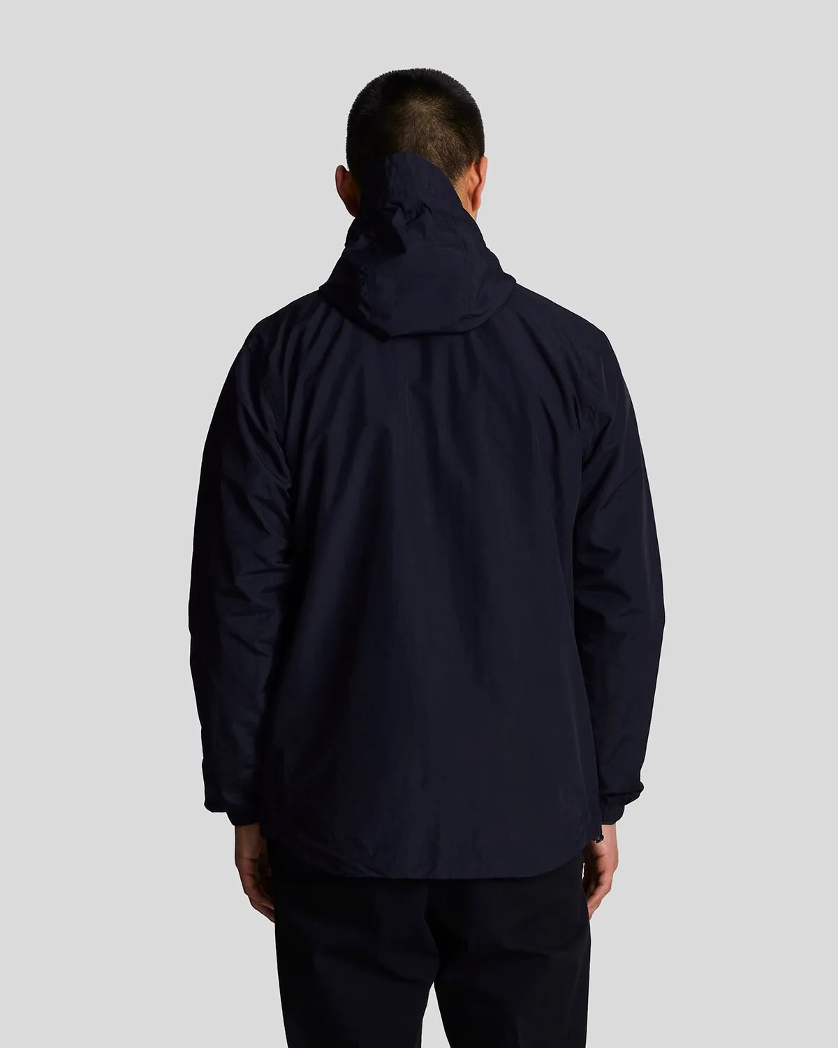 Tonal Eagle Zip Through Hooded Jacket