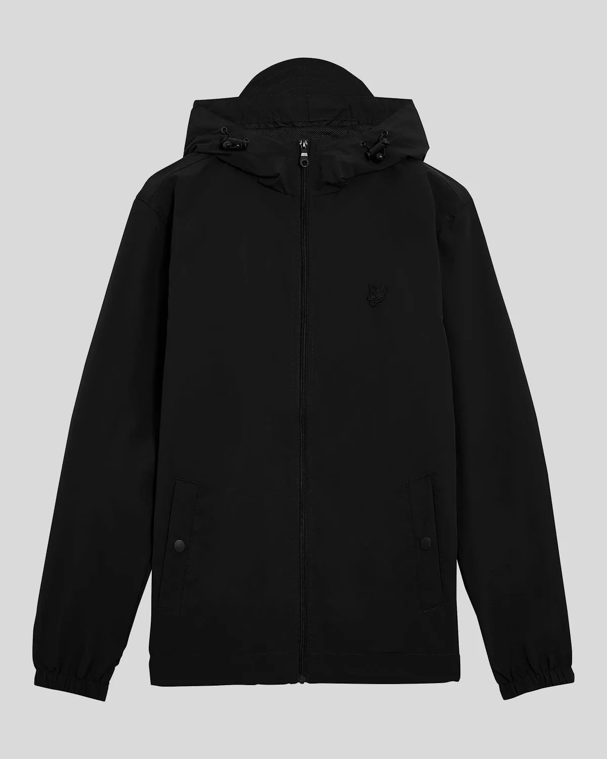 Tonal Eagle Zip Through Hooded Jacket