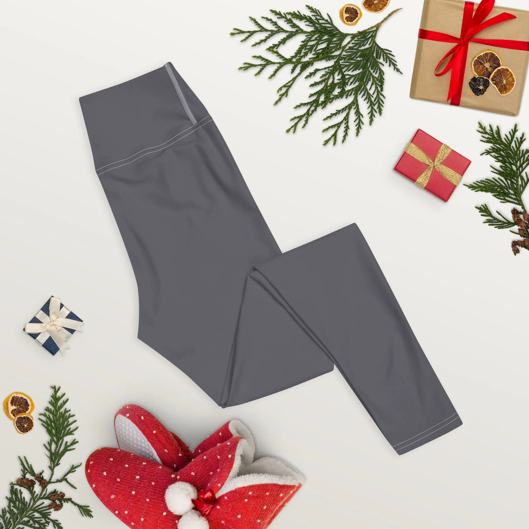 Urban Ease: Solid Color Workout Leggings for Women - Charcoal